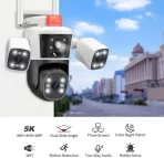 Wi‑Fi PTZ kamera 3‑u‑1 sa 4 MP sočivima i AI praćenjem – 360° nadzor + audio komunikacija - Image 5