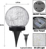 Solarna LED svetla od napuknutog stakla – 2 kom | Dekorativna baštenska rasveta sa toplim svetlom - Image 4
