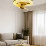 LED luster sa ventilatorom dizajn i osvetljenje u prostoru.