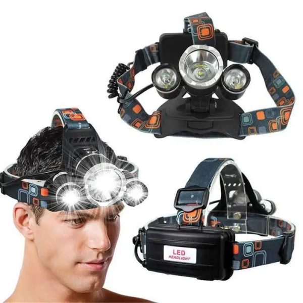 LED čeona lampa na glavi korisnika – idealna za kampovanje i rad u mraku