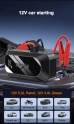 GKFLY 4 u 1 Auto Startni Uređaj sa Kompresorom – 2000A, 16000mAh, Prenosna Baterija, Inflator, LED Svetlo - Image 5