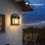 Inteligentna solarna zidna LED lampa – vodootporna IP65, 3 režima osvetljenja, senzor pokreta, za dvorište i fasade - Image 4