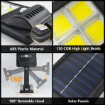 Set od 2 solarne zidne LED lampe sa daljinskim upravljačem – IP65, 3 režima osvetljenja, 120 COB dioda - Image 5