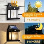 Inteligentna solarna zidna LED lampa – vodootporna IP65, 3 režima osvetljenja, senzor pokreta, za dvorište i fasade - Image 5