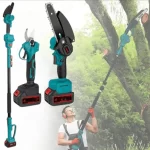 Makita 2 u 1 aku set , prikaz celog seta i coveka koji reze drvo