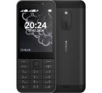 Nokia 230 Dual SIM u elegantnoj crnoj boji – prednja i zadnja strana telefona, prikaz tanakog dizajna.