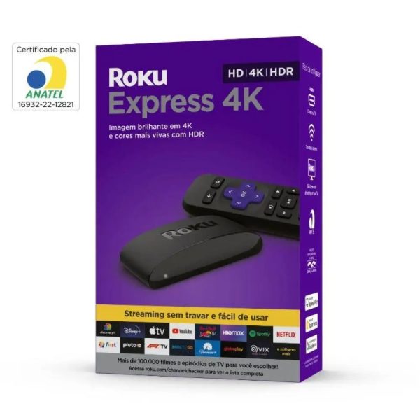 Roku EXPRESS 4K Streaming Player – 4K HDR uređaj sa daljinskim i HDMI kablom