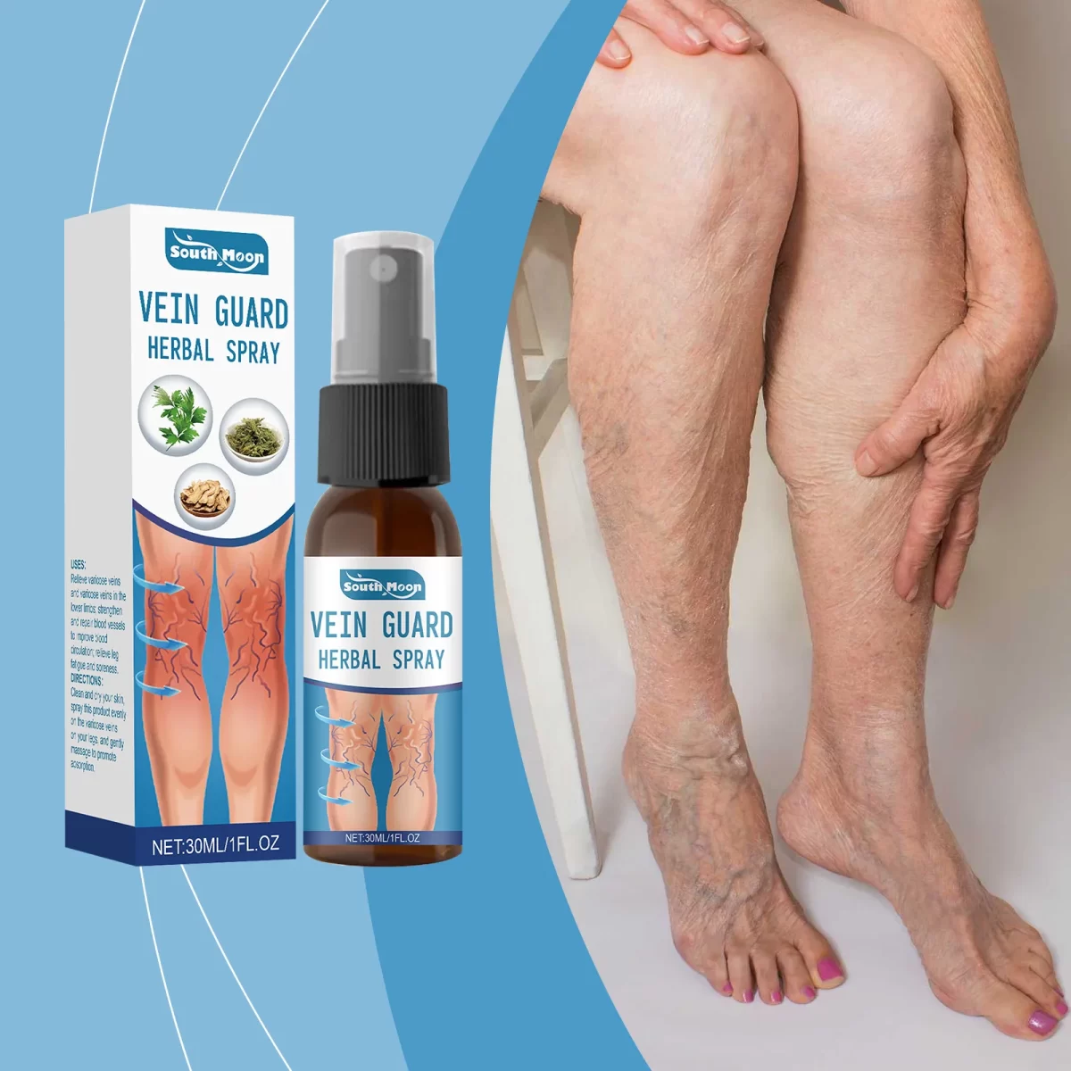 South Moon 30ML Sprej za Varikozne Vene – Prirodna nega nogu i poboljšanje cirkulacije - Image 3