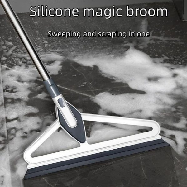 Magic Broom u upotrebi na podu – uklanjanje vode i mrlja bez tragova.