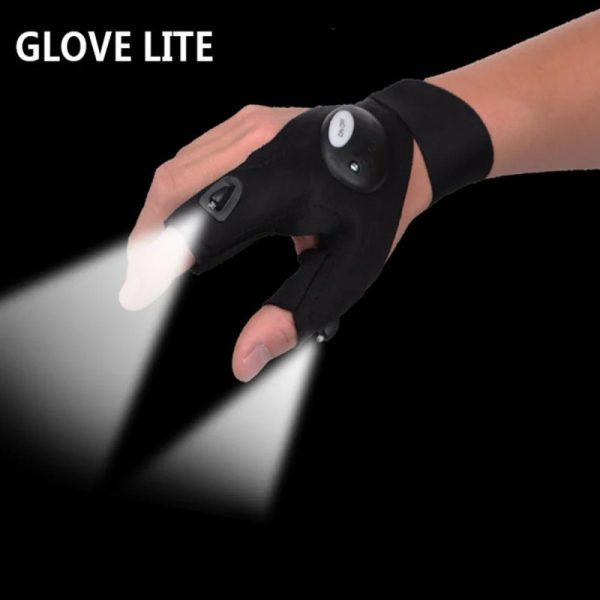 led rukavice crne boje sa led svetlom