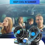 Električni ventilator za auto sa rotacijom od 360 stepeni – moćan i podesiv - Image 3