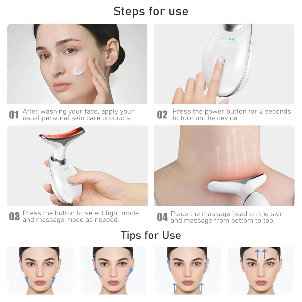 EMS beauty device – masažer za lice i telo protiv bora i za oblikovanje - Slika 3
