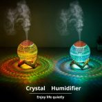 Ultrazvučni Ovlaživač Vazduha sa Drvenim Postoljem i LED Atmosfera Lampom – 2.5L Kapacitet | Aromaterapija i Noćno Svetlo - Image 4