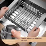 Preklopna Korpa za Ceđenje Sudova od Nerđajućeg Čelika – Praktični Organizator za Sudoperu - Image 5