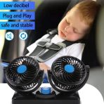 Električni ventilator za auto sa rotacijom od 360 stepeni – moćan i podesiv - Image 4