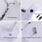 LED Bonsai Drvo Lampa sa 108 Svetala – Dekorativna Stona Lampa za Praznike, Spavaću Sobi i Dnevni Boravak (USB/Baterije) - Slika 5