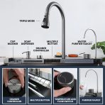 Kuhinjski sudopera od nerđajućeg čelika sa LED displejem i čistačem šolja - Slika 5