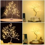LED Bonsai Drvo Lampa sa 108 Svetala – Dekorativna Stona Lampa za Praznike, Spavaću Sobi i Dnevni Boravak (USB/Baterije) - Slika 6