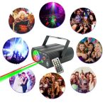 RGB LED Laser Projektor sa Zvučnom Aktivacijom i 16 Paterna – Sneg, Srce, Vatromet | Daljinski upravljač - Image 6