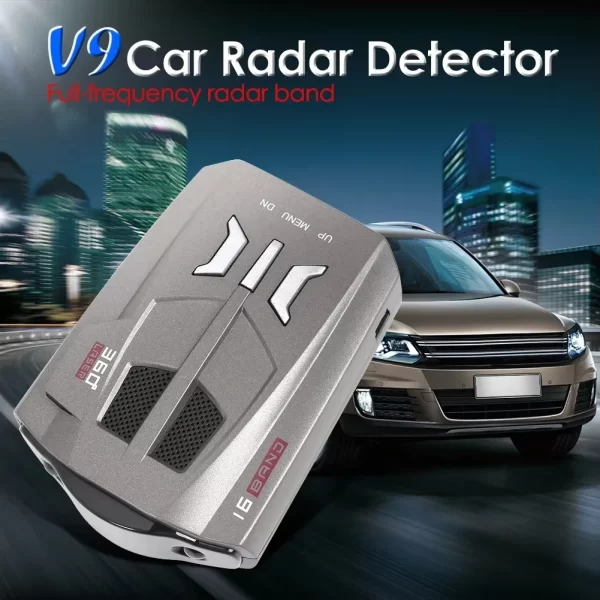 radar i u automobil u pozadini
