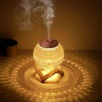 Ultrazvučni Ovlaživač Vazduha sa Drvenim Postoljem i LED Atmosfera Lampom – 2.5L Kapacitet | Aromaterapija i Noćno Svetlo - Image 5