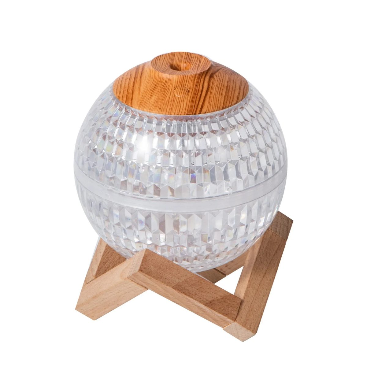 Ultrazvučni Ovlaživač Vazduha sa Drvenim Postoljem i LED Atmosfera Lampom – 2.5L Kapacitet | Aromaterapija i Noćno Svetlo - Image 6