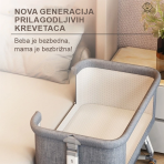 Krevetac sa ljuljaškom za bebe – Prenosiv, siguran i praktičan - Slika 5