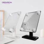 LED ogledalo za šminkanje sa 4 sijalice i pametnim senzorom crni i beli