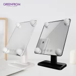 LED ogledalo za šminkanje sa 4 sijalice i pametnim senzorom crni i beli