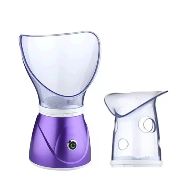 Prenosivi nano jon facial steamer ljubicaste boje sa dodatkom