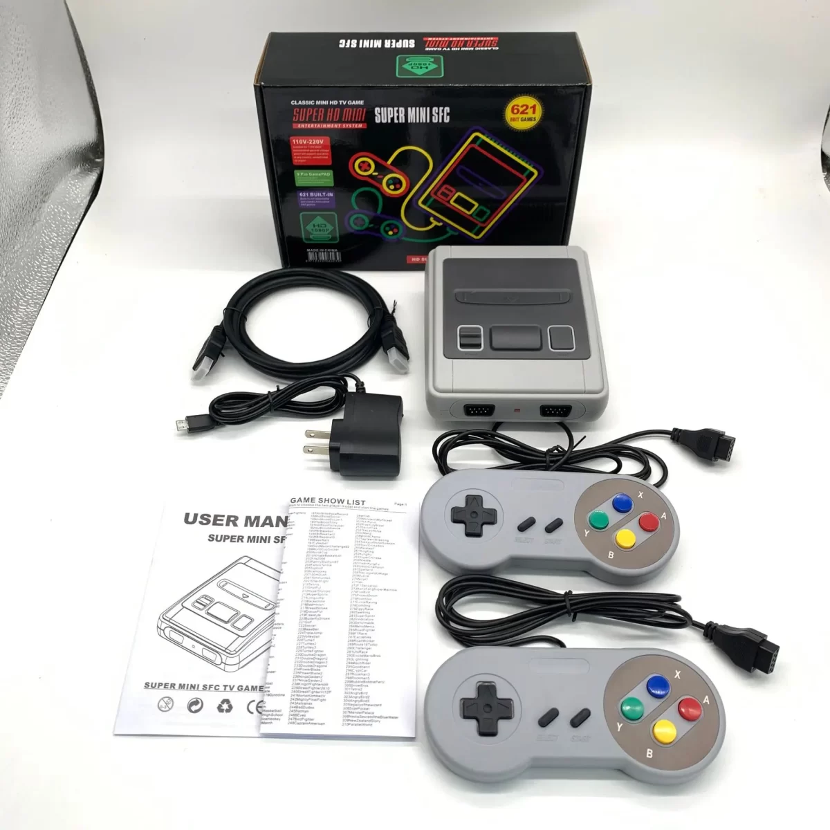 Mini Retro Video Igračka Konzola – 2 Kontrolera, 1080P HDMI Izlaz, 620 Igra za Decu, Poklon - Slika 3
