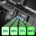 90000 Lumena Super Jaka P50 LED Lampa – Prenosivi Reflektor sa USB Punjenjem i Višestrukim Režimima Svetla - Slika 3
