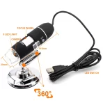USB digitalni mikroskop 1600X sa LED svetlom i podrškom za telefon i PC - Slika 5