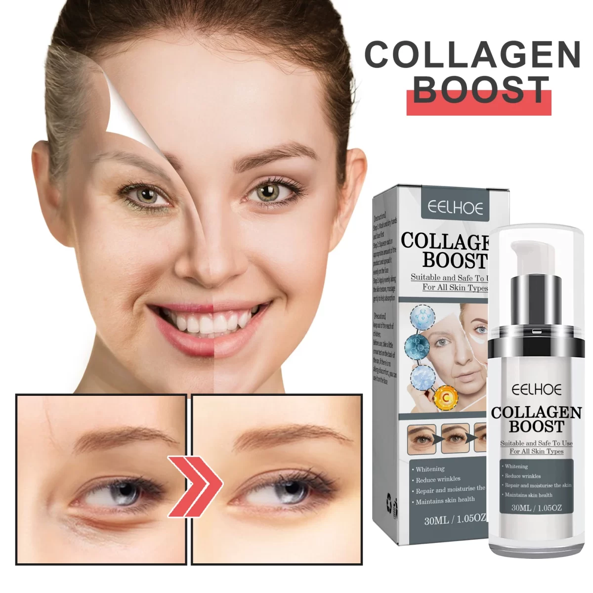 EELHOE Collagen Anti Wrinkle krema – kolagen za glatku i čvrstu kožu - Slika 5