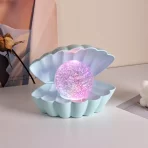 Ekološka 3D Resin Lampa u Obliku Školjke – Noćna Svetiljka sa Staklenim Bulbom za Dekoraciju i Poklone - Slika 3