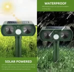 Solarni repelent za životinje sa alarm svetlom - Slika 4