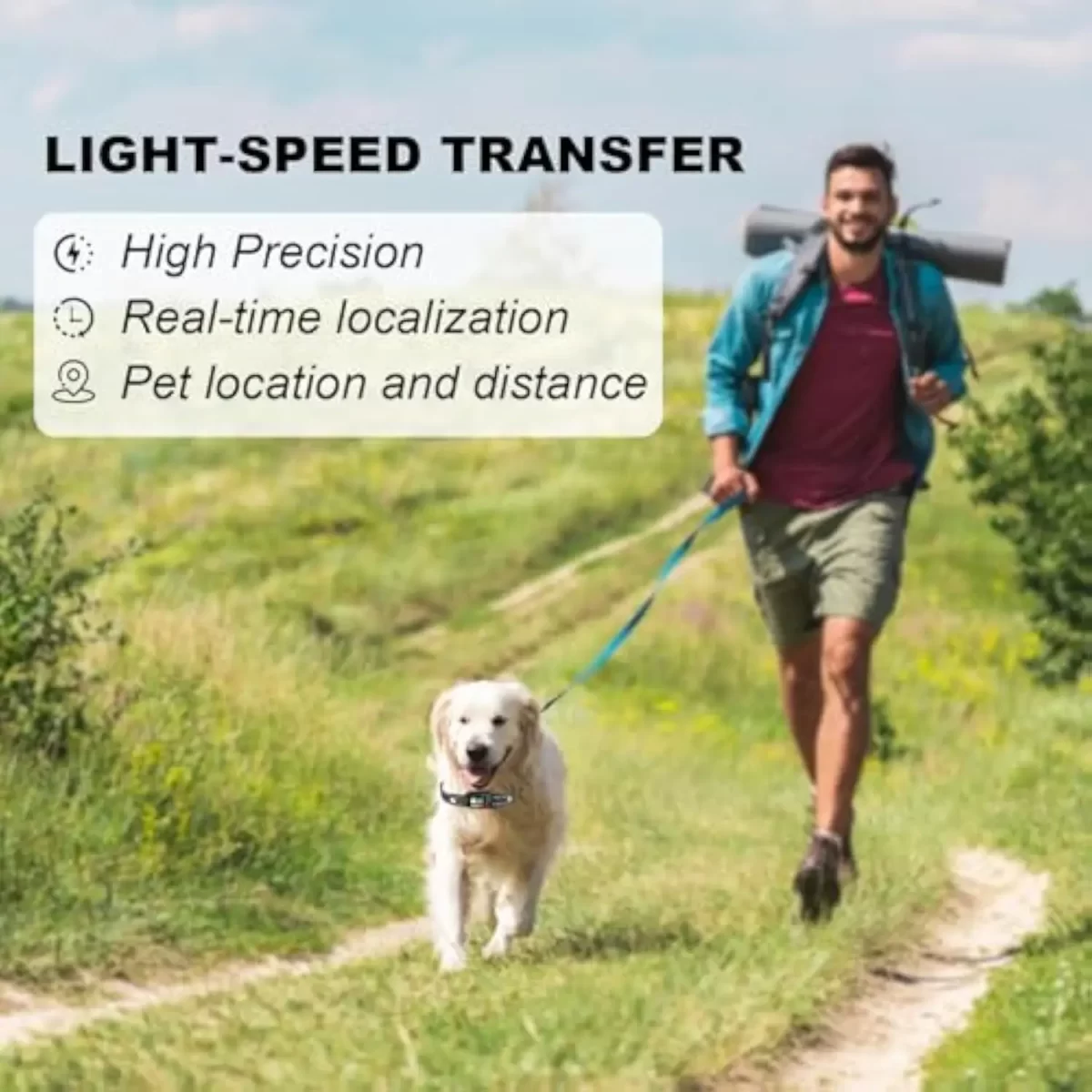 Smart GPS bežična ogrlica za pse – IPX7 vodootporna ogrlica za trening i sigurnost - Slika 4