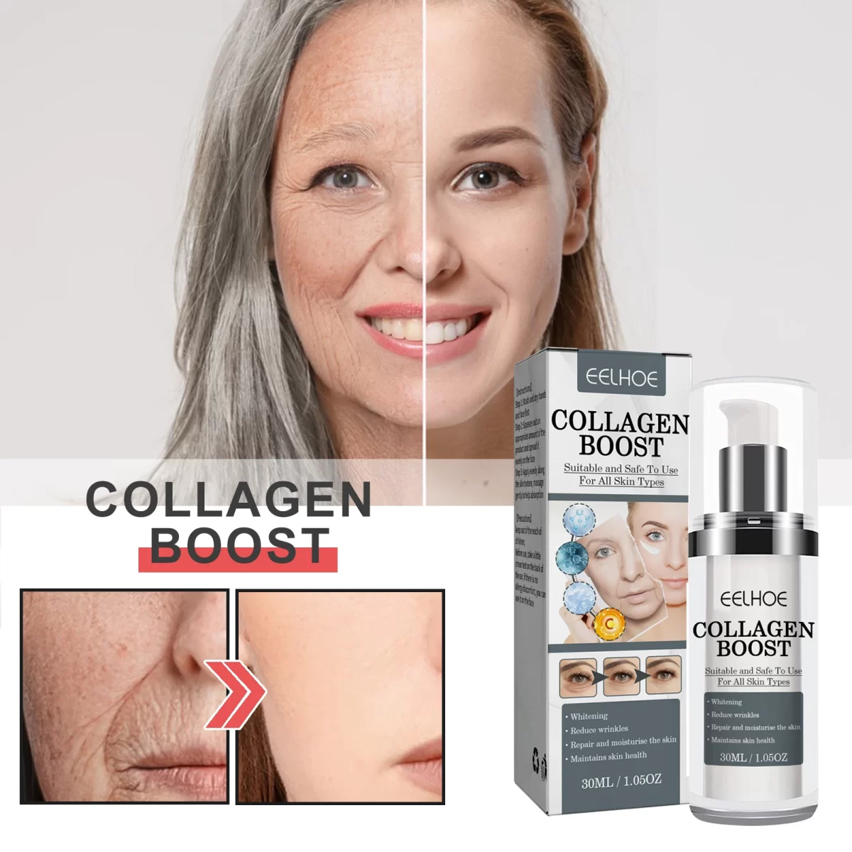 EELHOE Collagen Anti Wrinkle krema – kolagen za glatku i čvrstu kožu - Slika 4