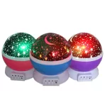 LED Rotaciona Noćna Lampa – Projekcija Meseca i Zvezda, USB Punjiva, Višebojna, za Rođendane i Žurke - Slika 4