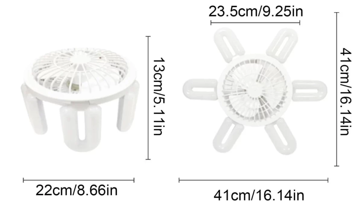Moderna LED Lampa sa Ventilatorom – 60W, E27, Sklopiva sa 6 Oštrica, Dimmabilna sa Daljinskim Upravljačem - Slika 6