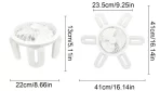 Moderna LED Lampa sa Ventilatorom – 60W, E27, Sklopiva sa 6 Oštrica, Dimmabilna sa Daljinskim Upravljačem - Slika 6