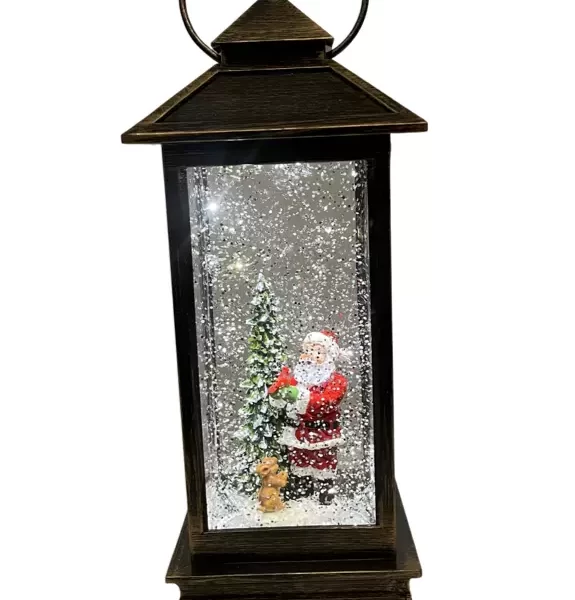 LED dekorativni novogodišnji fenjer sa muzikom – svetleći praznični ukras za dom