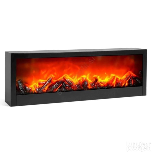 Ukrasni LED kamin sa crnim ramom