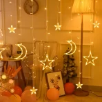 LED Zavesa Mesec i Zvezde – Vodopad Svetlosti za Praznike i Venčanja - Slika 5