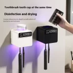 Inteligentni držač za četkice za zube sa sterilizacijom i sušenjem – bez bušenja zida - Slika 5