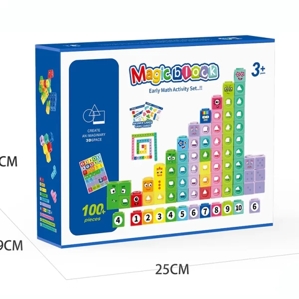 Brojevi u Kockama – Edukativni Matematički Set za Decu (100 delova)