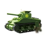 Vojni tenk M4 Šerman – Plastična igračka od 480 delova za slaganje | Edukativni set za decu