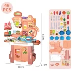 Dečija Kuhinja sa 43 Dela – Set za Igru sa Priborom i Namirnicama | SamToy