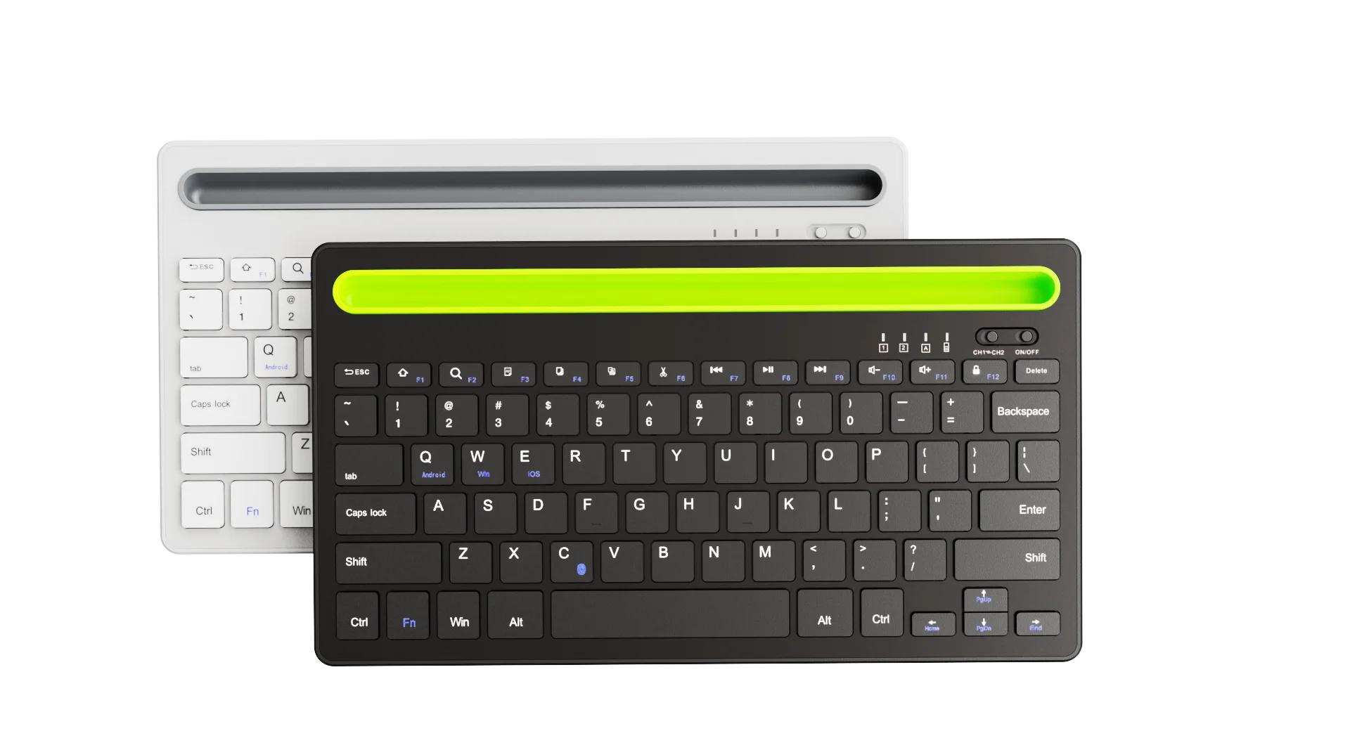 main-image-2 Bluetooth Bežična Tastatura sa Slotom za Telefon – Energetski Efikasna i Kompatibilna sa Android, iOS i Windows Sistemima - Slika 2