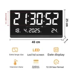 Ekstra Veliki Digitalni LED Zidni Sat – Moderan Dekor sa Jasnim Prikazom Vremena - Slika 2